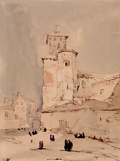 Iglesia de Saint Dennis por Jenaro Pérez Villaamil. Museo Lázaro Galdiano