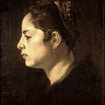 DIEGO VELÁZQUEZ: "Cabeza de mujer". Hacia 1623. Museo Lázaro Galdiano