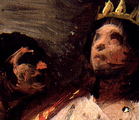 Goya: "San Hermenegildo en prisión" (detalle). Museo Lázaro Galdiano