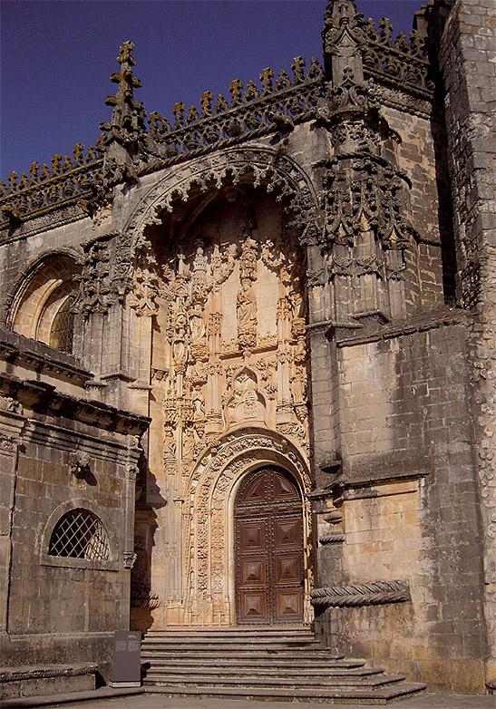 Convento de Tomar, portada sur de la iglesia. Arquitecto: João de Castilho, 1515. (Foto: P. Varela Gomes)