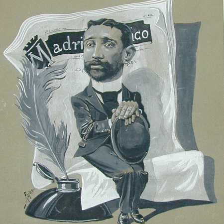 Pedro de Rojas: "Sinesio Delgado" (1899). Gouache sobre cartulina, 327 x 287 mm. Inv: 8855
