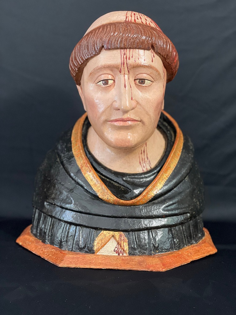 Estado final tras la restauración del busto de San Pedro de Verona del Museo Lázaro Galdiano
